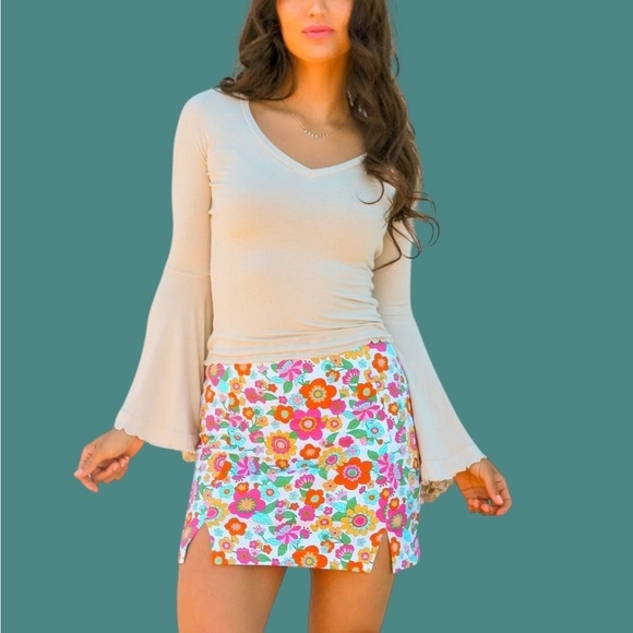 Mod floral mini skirt small - Picture 13 of 14